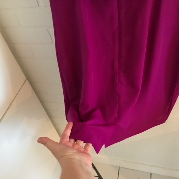 Jacob Chic Mini Dress Gorgeous Cap sleeve Boxy flowy magenta Hot Pink Barbie M - Picture 9 of 14